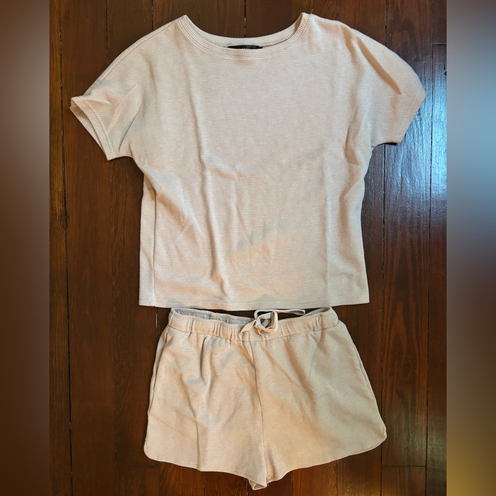Waffle Knit Lounge Set